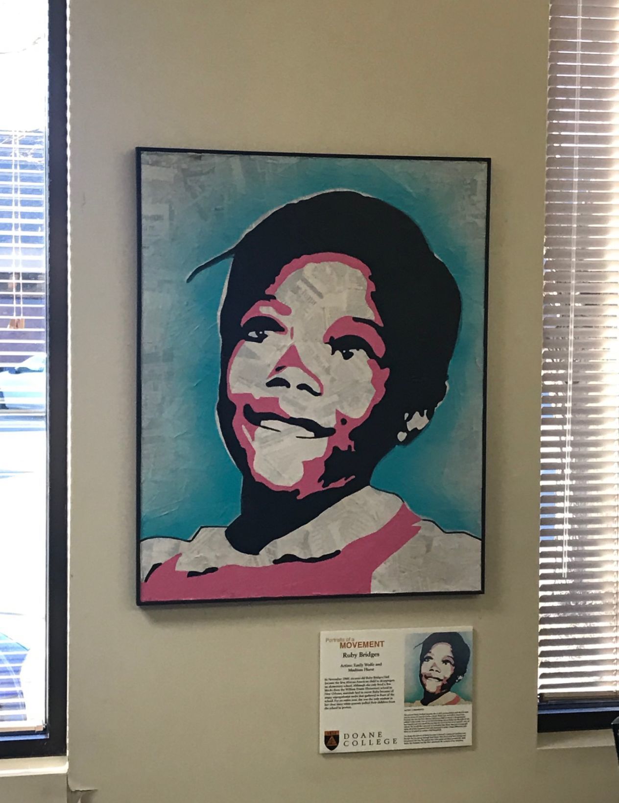 Ruby Bridges art at Doane